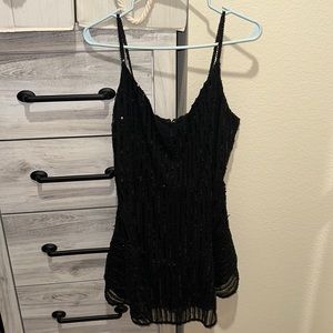 Lovers + Friends Black Sequin Dress